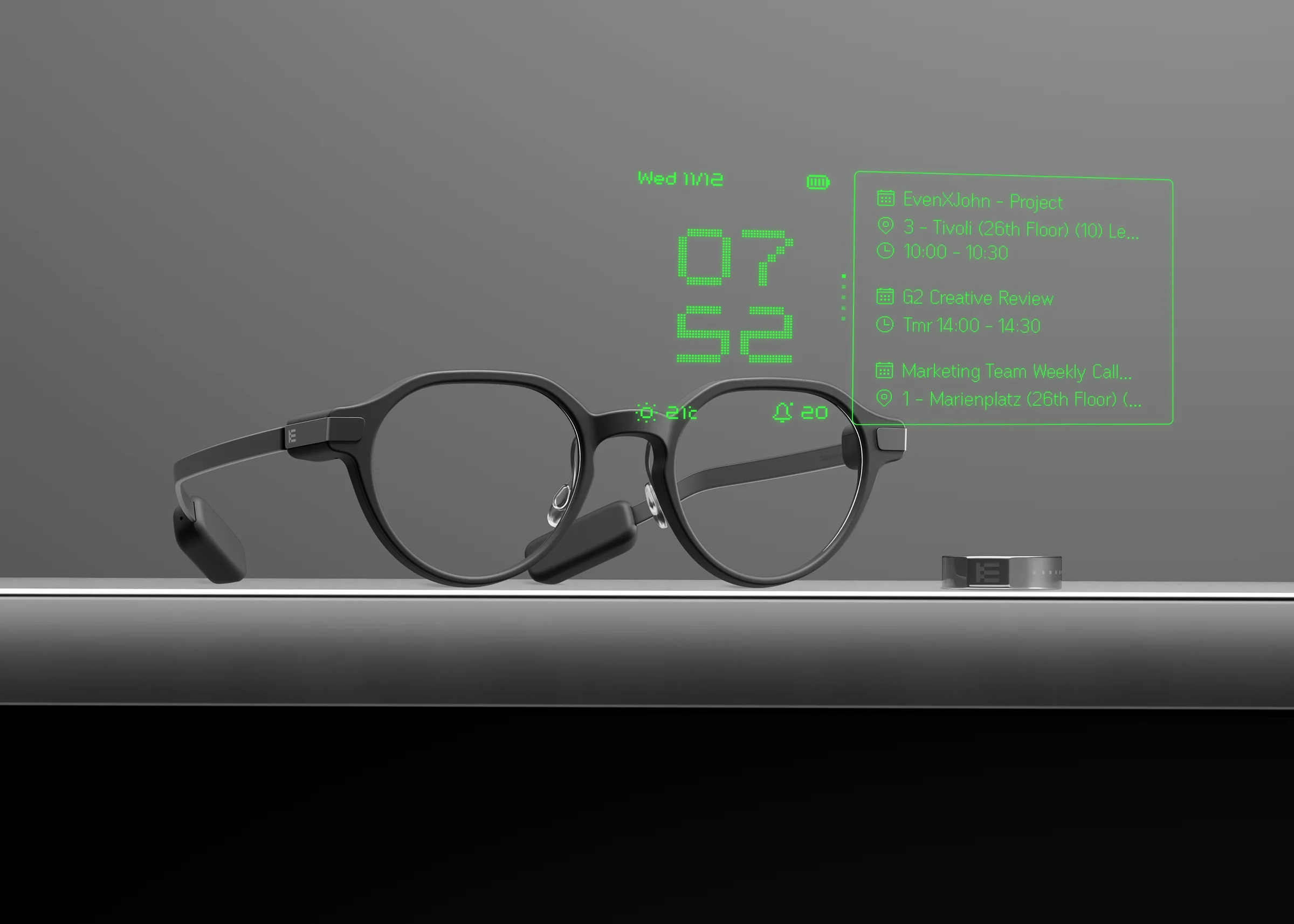 Even G2 Smart Glasses — Originalaufnahme von Even Realities