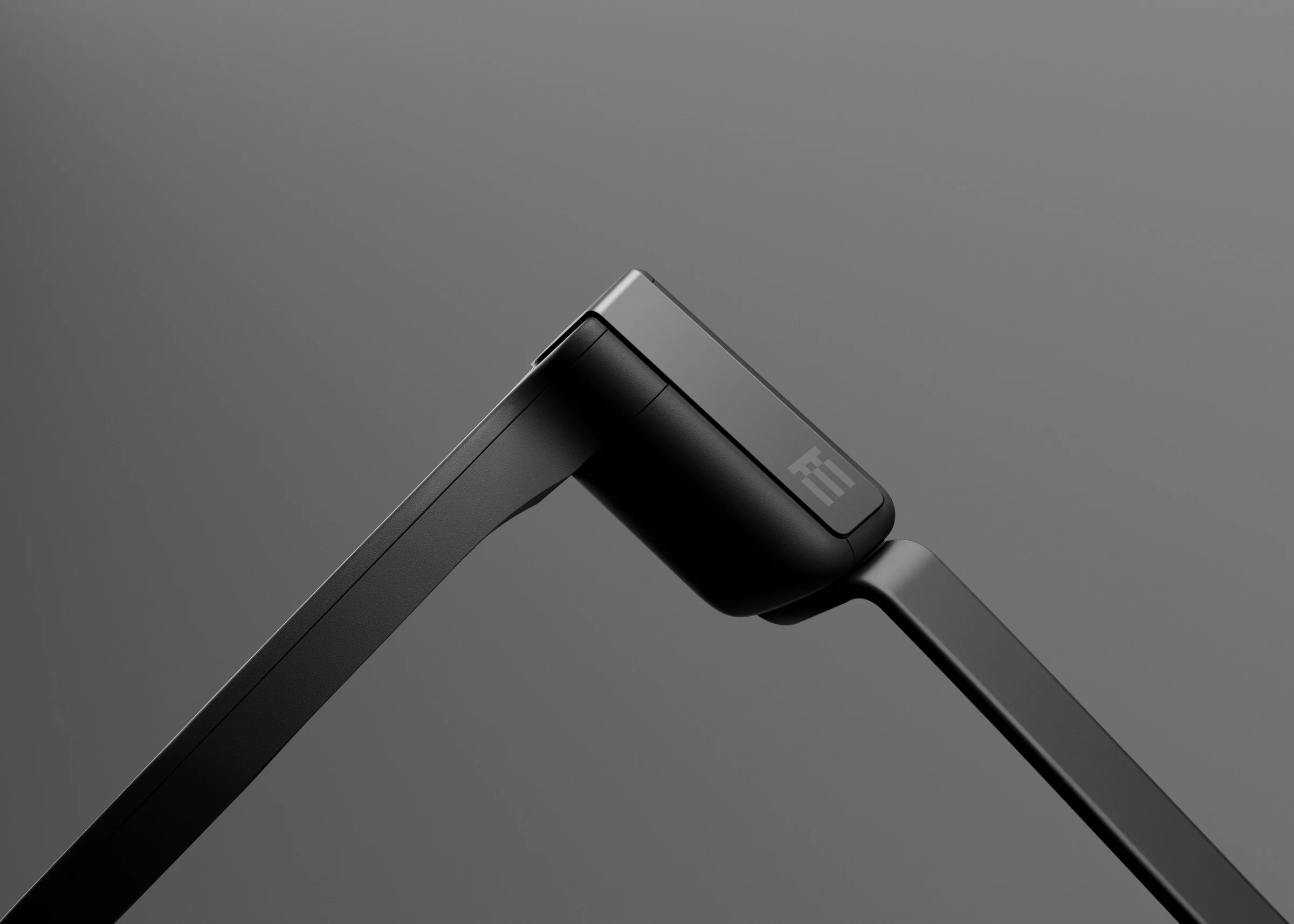 Titanium temple of the Even G2 — macro shot by Even Realities