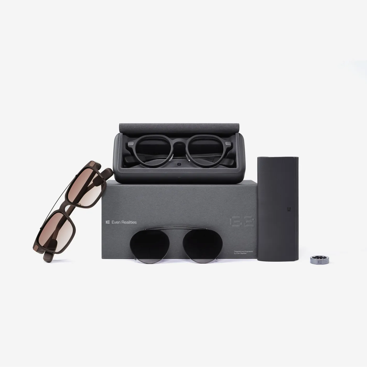 Even G2 mit Lade-Etui und Even R1: das Geschenkset (Originalbild Even Realities)